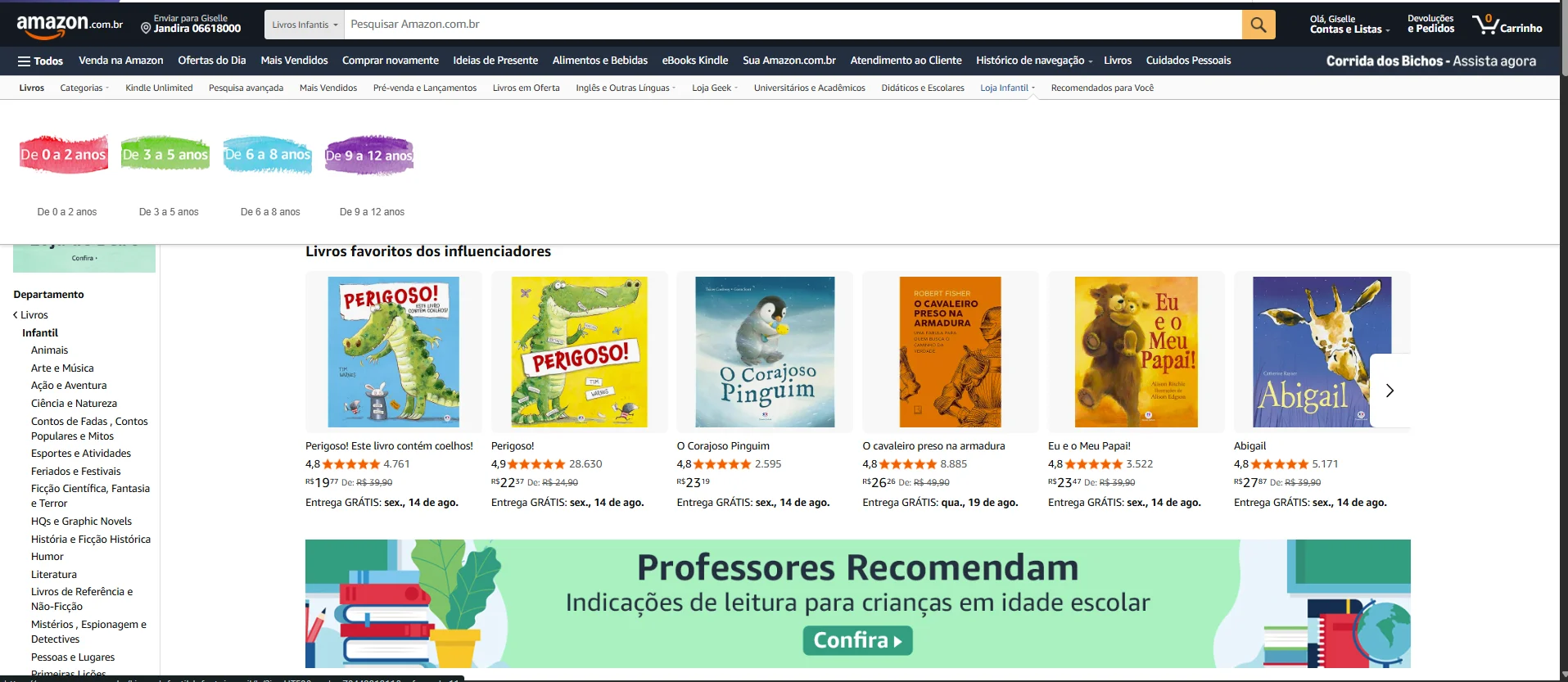 Livros Infantis na Amazon