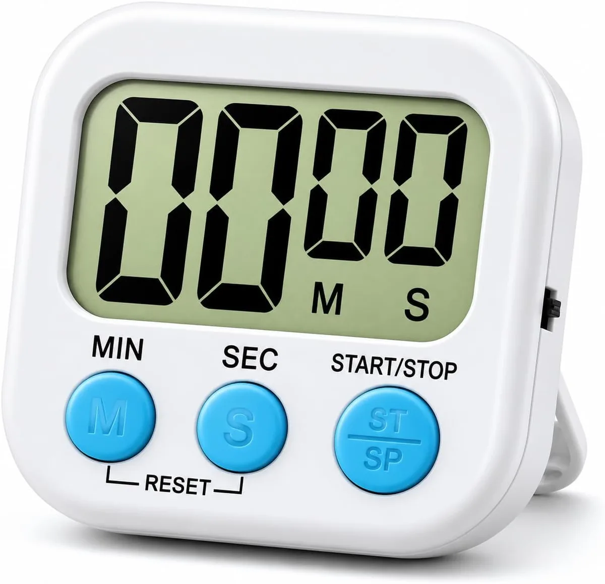 Timer Digital de Cozinha com Alarme Sonoro, Cronômetro e Temporizador, Relógio com Ímã para Geladeira, Display Grande para Estudos, Treinos, Receitas e Home Office - Tubarão Stores