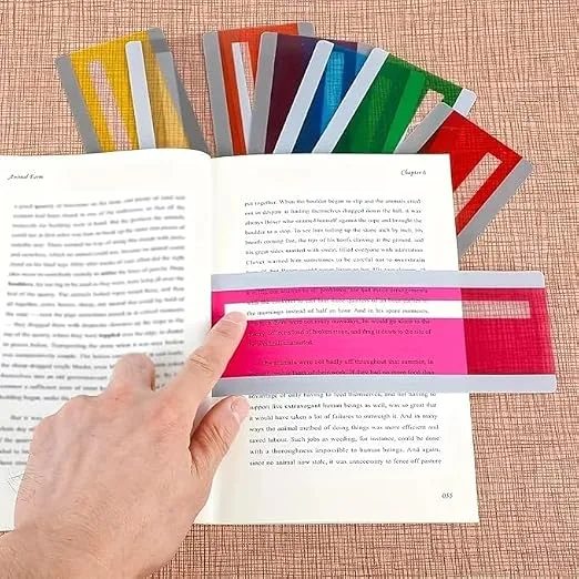 Kit 4 Réguas de Leitura Transparentes