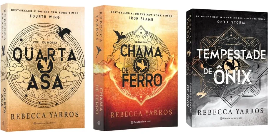 Quarta Asa Chama de FerroTempestade de Ônix Kit 3 Volumes
