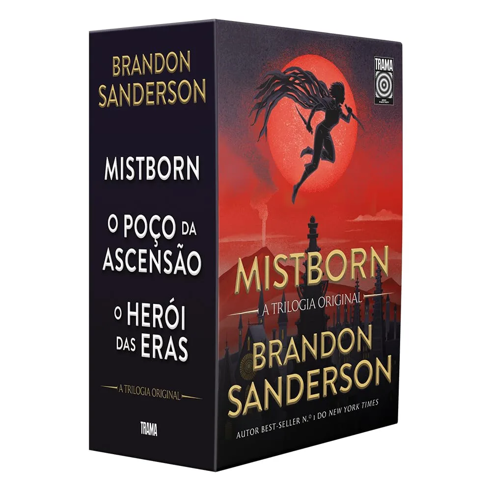 Primeira trilogia Mistborn, de Brandon Sanderson — formada por O Império Final, O Poço da Ascensão e O Herói das Eras, acompanha um grupo que tenta transformar um mundo dominado por um império poderoso.